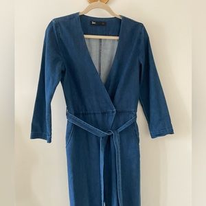 3x1 NYC Long Sleeve Denim Straight Leg Jumpsuit